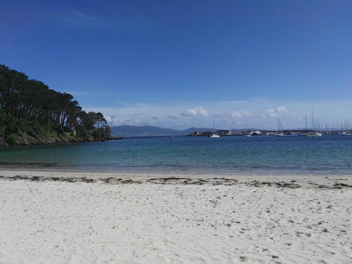 Aticos Con Terraza Vistas Urbanos 100 Playa Lägenhet Sanxenxo Exteriör bild